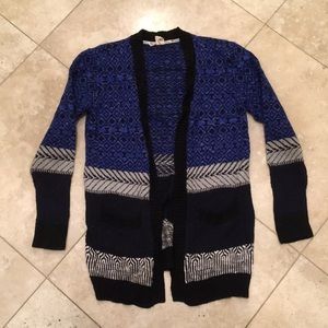 Blue and Black Roxy Cardigan